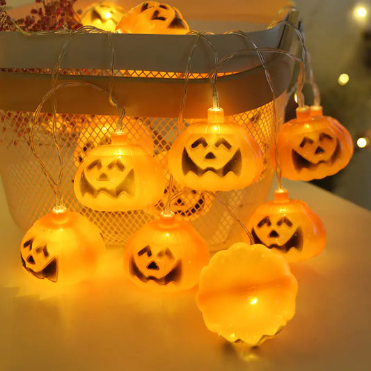 Festive Pumpkin & Tree Light Decor