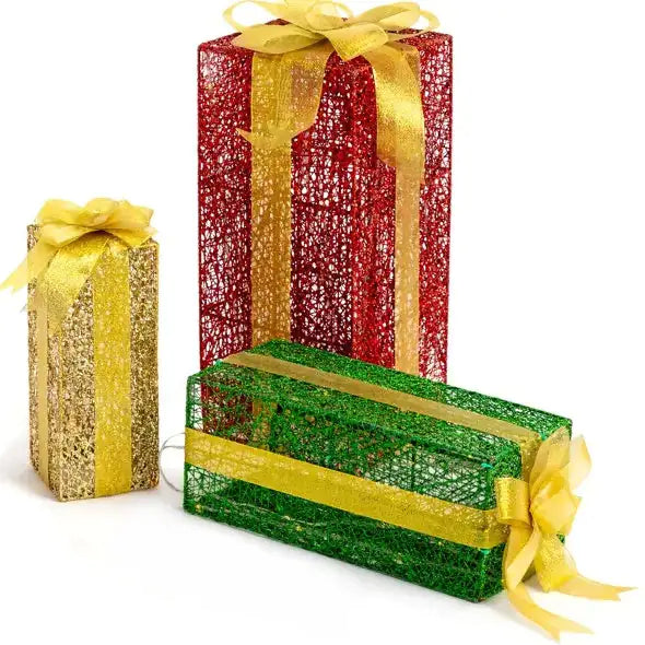 Lighted Gift Boxes Set Of 3