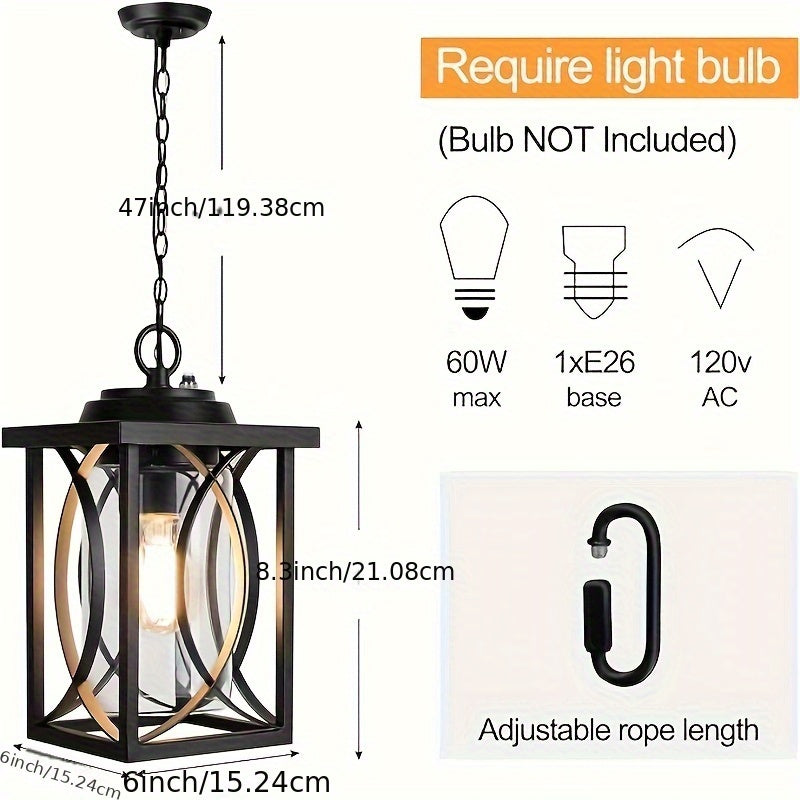 Dusk to Dawn Sensor Outdoor Pendant Light