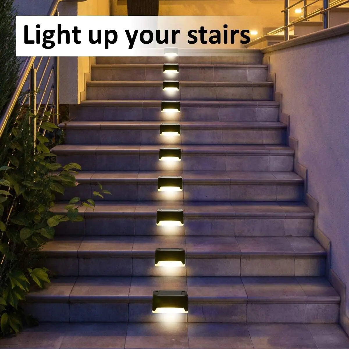 Solar LED Deck Lights for Outdoor Steps (8 -Pack)