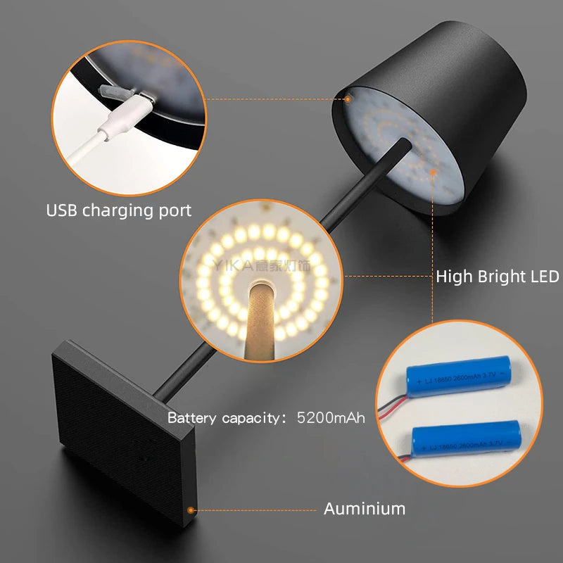 Stylish Rechargeable Table LED Lamp