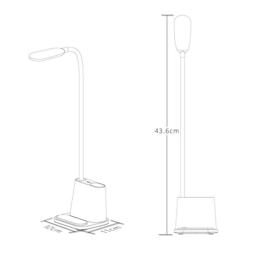 Flexi LED Desk Lamp with Phone Holder & Fan