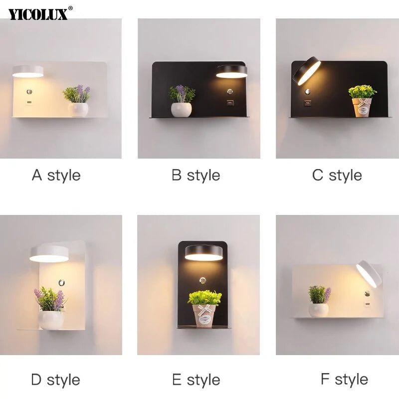 LED Wall Lamps with USB