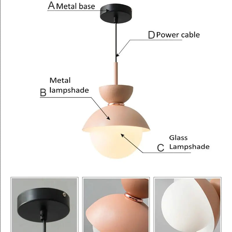 Modern Pendant Nordic Glass Ball Lamp